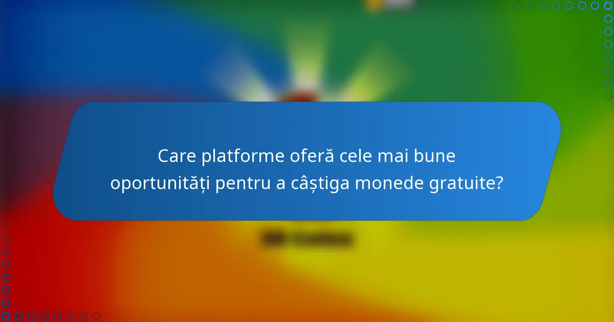 Care platforme oferă cele mai bune oportunități pentru a câștiga monede gratuite?