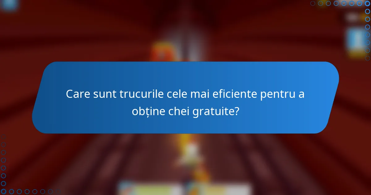 Care sunt trucurile cele mai eficiente pentru a obține chei gratuite?