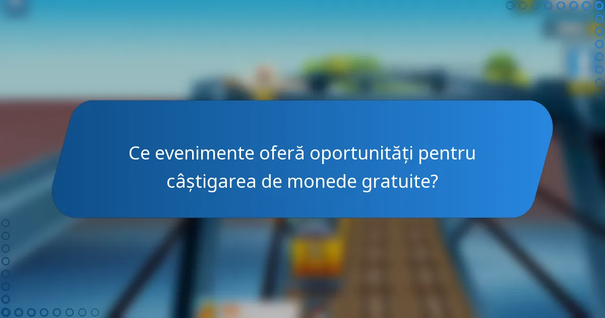 Ce evenimente oferă oportunități pentru câștigarea de monede gratuite?