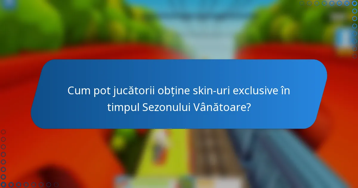 Cum pot jucătorii obține skin-uri exclusive în timpul Sezonului Vânătoare?