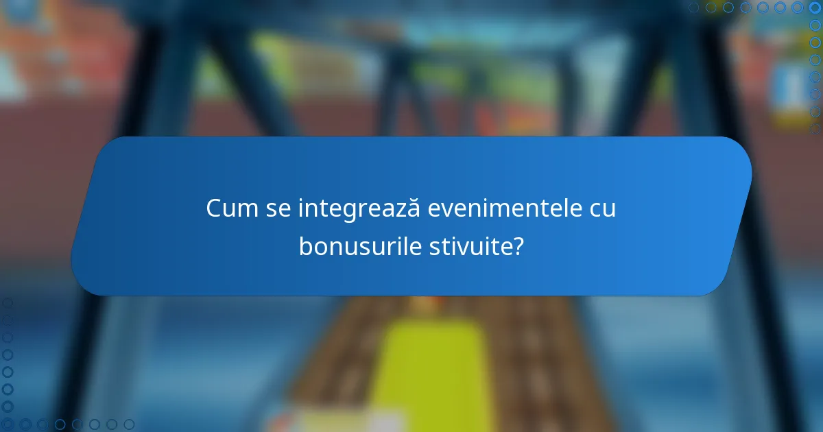 Cum se integrează evenimentele cu bonusurile stivuite?
